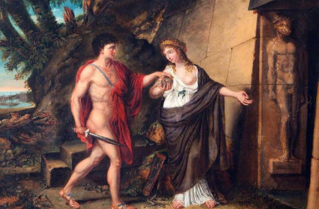 <p>Ariadna y Teseo.</p>