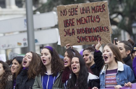 <p>Manifestación del 8 de marzo de 2018, en Madrid.</p>