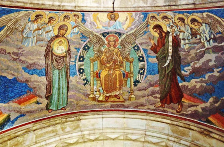 <p>Fresco 'Sofia: la santa sabiduría de Dios' de la basílica de Belyaev (St. Petesburgo).  </p>