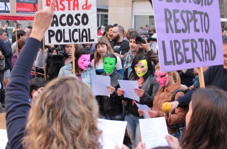 <p>Imagen de la manifestación de prostitutas en Barcelona (2012).</p>