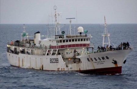 <p>El barco taiwanés en el que viajaban los atacantes involucrados en el asesinato.</p>