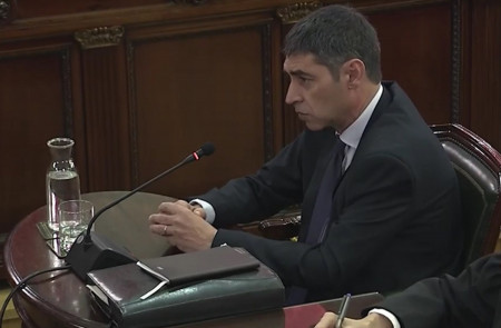<p>Josep Lluís Trapero durante una declaración en el Tribunal Supremo.</p>