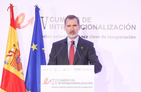 <p>Felipe VI interviene en la clausura de la IV Cumbre de Internacionalización el pasado 9 de diciembre. </p>