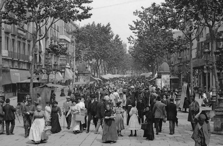 <p>Una imagen de las Ramblas de Barcelona, en 1905.  </p>