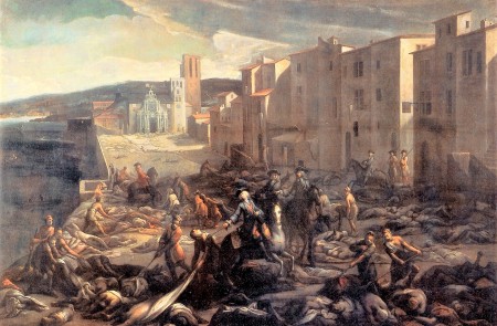<p>Escena de la peste de 1720 en La Tourette</p>