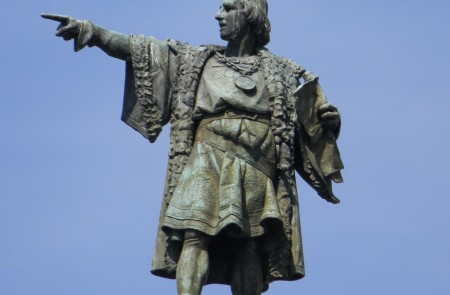 <p>Detalle de la estatua de Colón en Barcelona.</p>