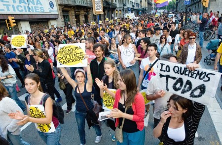<p>Protestas del 15M en Barcelona.</p>