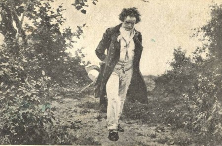 <p><em>Beethoven paseando en la naturaleza</em></p>