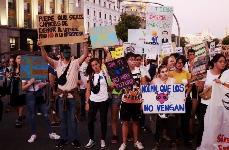 <p>Manifestación en Madrid en la huelga mundial por el clima de septiembre de 2019.</p>