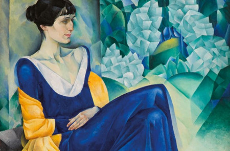 <p>Detalle del retrato de Anna Ajmátova (1915) de Nathán Altman.</p>