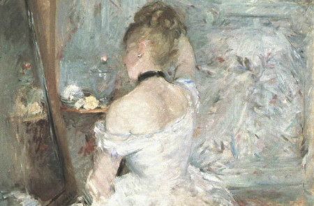 <p>Mujer en su baño (Berthe Morisot, 1875).</p>