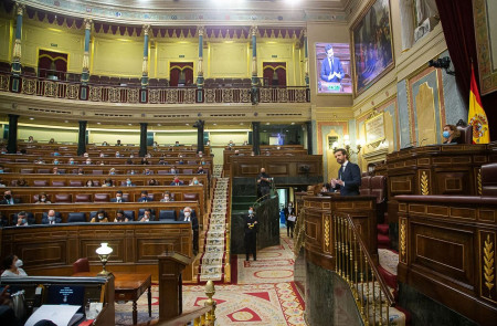 <p>Pablo Casado en la sesión de control al gobierno del pasado 30 de junio.</p>