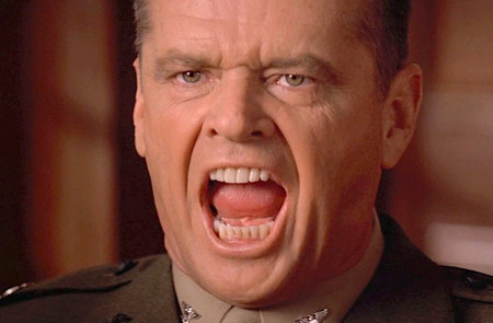 <p>Jack Nicholson, como el coronel Nathan R. Jessup, en 'Algunos hombres buenos' (Rob Reiner, 1992).</p>