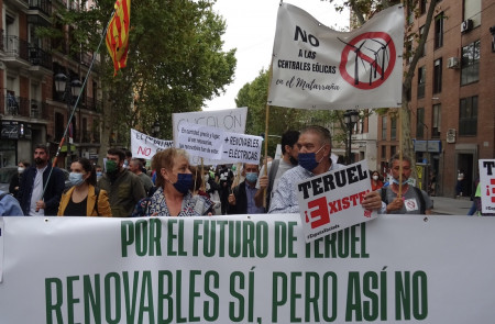 <p>Manifestación en Madrid por las energías renovables en octubre de 2021. </p>