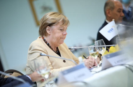 <p>Angela Merkel en la cumbre del Partido Popular Europeo celebrada el 21 de octubre en Bruselas.</p>