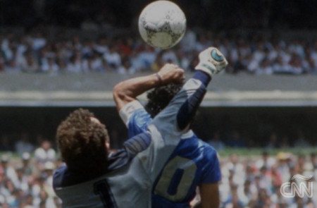 <p>Maradona o la mano de Dios en el Mundial de México 86.</p>