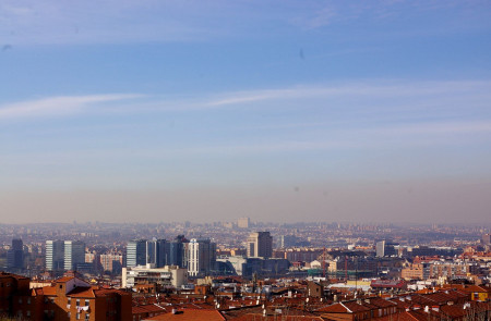 <p>Vista de Madrid desde el parque del Cerro del Tío Pío en Vallecas.</p>