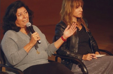 <p>Almudena Grandes junto a Ana Pardo de Vera, en la Jornadas feministas de CTXT, en noviembre de 2018.</p>