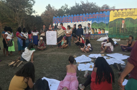 <p>Reunión de mujeres zapatistas en Chiapas (México) en 2018.</p>
