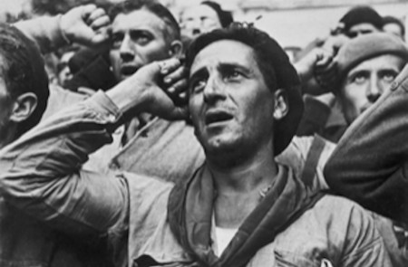 <p>Brigadistas en Barcelona el 28 de octubre de 1938.</p>