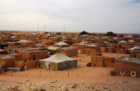 <p>Campamento de refugiados saharauis en Argelia. </p>