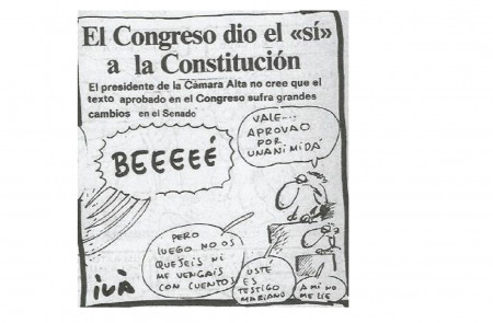 <p>Tampoco se fiaba de la Constitución. En 'El Papus' 220. (5 de agosto de 1978). </p>