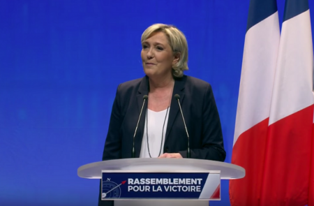 <p>Marine Le Pen, durante el congreso del Frente Nacional en Lille. Marzo 2018.</p>