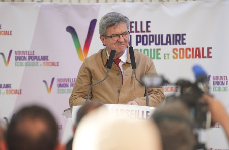<p>Jean-Luc Mélenchon, durante un acto de campaña el pasado 10 de junio. </p>