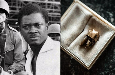 <p>Un diente de oro (a la derecha) es todo lo que queda de Patrice Lumumba, líder anticolonialista y nacionalista congoleño asesinado en 1961. </p>