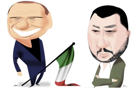 <p>Silvio Berlusconi y Matteo Salvini.</p>