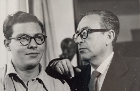 <p>Paco Sala y Emilio Prados (1949).</p>