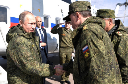 <p>Vladimir Putin, durante los ejercicios militares Center-2019.</p>