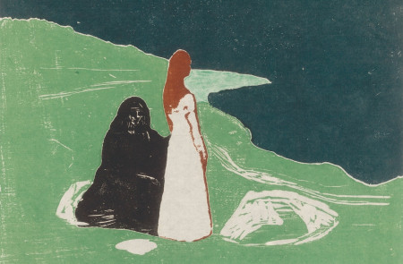 <p><em>Dos mujeres en la orilla</em>, Edvard Munch, 1898.</p>