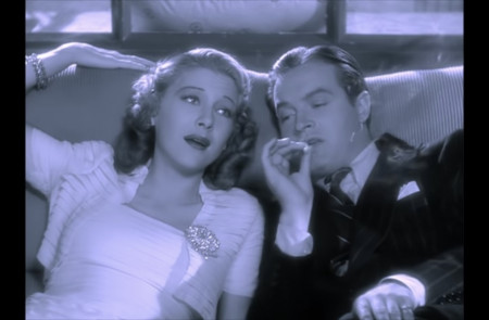 <p>Shirley Ross y Bob Hope cantan por primera vez Two Sleepy People, en el film 'Thanks for the memory' (1938).</p>