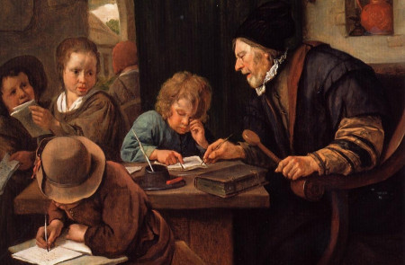 <p><em>El profesor severo.</em> Jan Steen (1668). </p>
