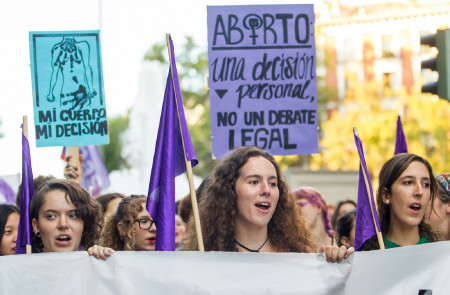 <p>Manifestación en defensa del derecho al aborto en Madrid el 1 de noviembre de 2016.</p>