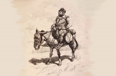 <p>Ilustración de Sancho Panza (1880-1883).</p>