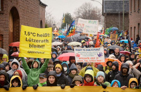 <p>Protesta en Lützerath contra la ampliación de una mina de lignito.</p>