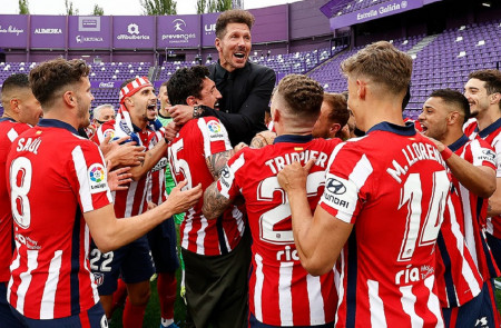 <p>Celebración del título de Liga 2020-21, en Valladolid.</p>