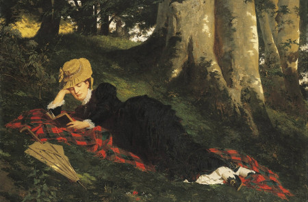 <p>'Mujer leyendo en el bosque' (1875)<strong> / Gyula Benczúr</strong></p>