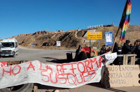 <p>Corte de ruta en la entrada de Susques, Jujuy. El piquete impide el acceso a las mineras del litio. / <strong>La Izquierda Diario</strong></p>