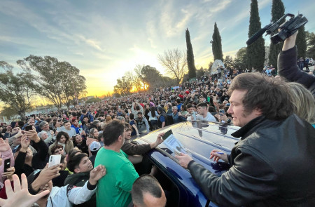 <p>El candidato a la presidencia de Argentina, Javier Milei, en un mitín celebrado el pasado 31 de julio. / <strong>J.Milei</strong></p>