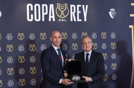 <p>Luis Rubiales y Florentino Pérez. / <strong>RFEF</strong></p>