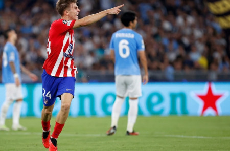 <p>Pablo Barrios celebra su gol. / <strong>Ángel Gutiérrez (Club Atlético de Madrid)</strong></p>