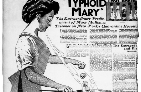<p>Un cartel que representa a ‘María tifoidea’ (1909). <strong>/ El americano de Nueva York</strong></p>