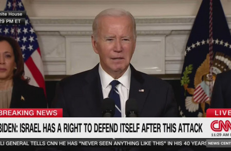<p>La CNN recoge declaraciones del presidente Biden: “Israel tiene derecho a defenderse tras el ataque”.</p>