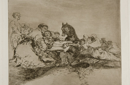 <p><em>Los desastres de la guerra, n.º 74: ¡Esto es lo peor!.</em> Francisco de Goya, hacia 1814. </p>