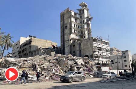 <p>Paisaje de destrucción en el norte de Gaza. <strong>/ M. M.</strong></p>