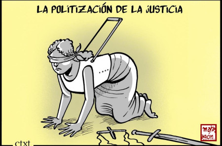 <p><em>La politización de la justicia.</em> / <strong>Malagón</strong></p>
