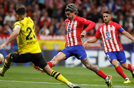 <p>Rodrigo de Paul marcó el primer tanto del encuentro. / <strong>Atlético de Madrid</strong></p>